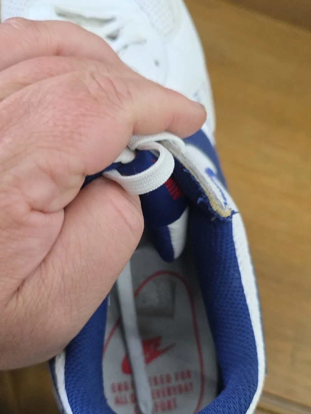 Nike Men's White & Blue Air Max Lifestyle Sneakers